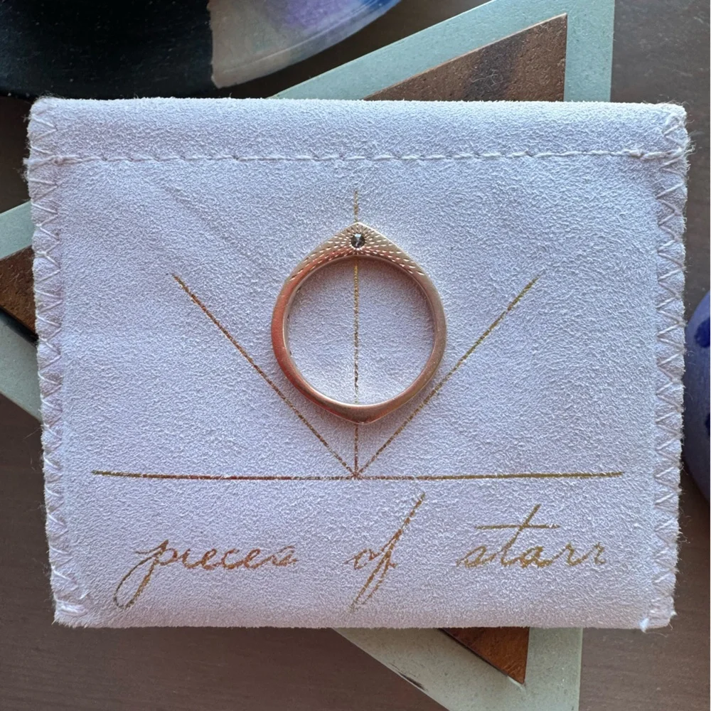 Pieces of Starr 14k Rose Gold Celestial Slice Ring - Picture 9 of 17